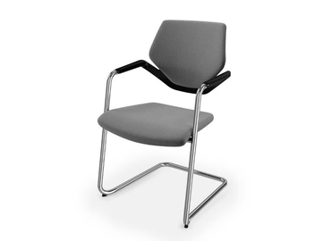NOOK - Sled base stackable reception chair by König Neurath - view 2